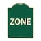 Signmission Designer Series Sign-Zone, Green & Tan Heavy-Gauge Aluminum Sign, 24" x 18", G-1824-22692 A-DES-G-1824-22692 - alternate 1